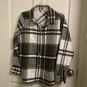 Zenana Plaid Shacket Oversized